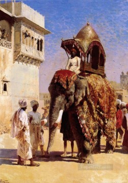 Árabe Painting - Moguls Elefante Árabe Edwin Lord Weeks